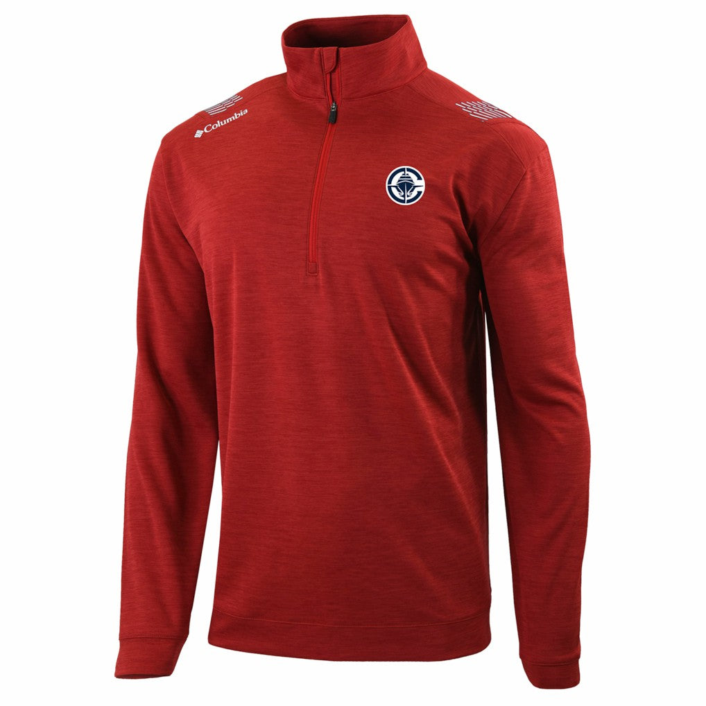 LA Clippers Oakland Downs Omni-Wick Quarter-Zip Top Red