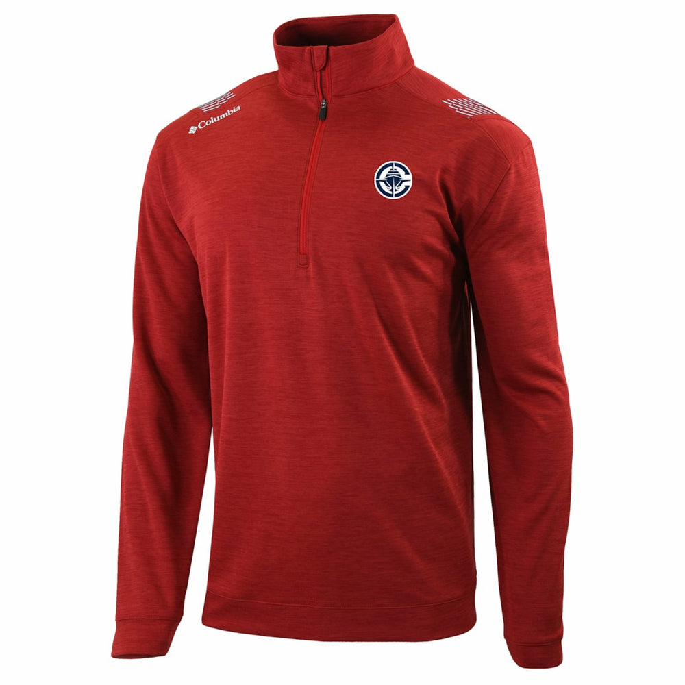 LA Clippers Oakland Downs Omni-Wick Quarter-Zip Top Red
