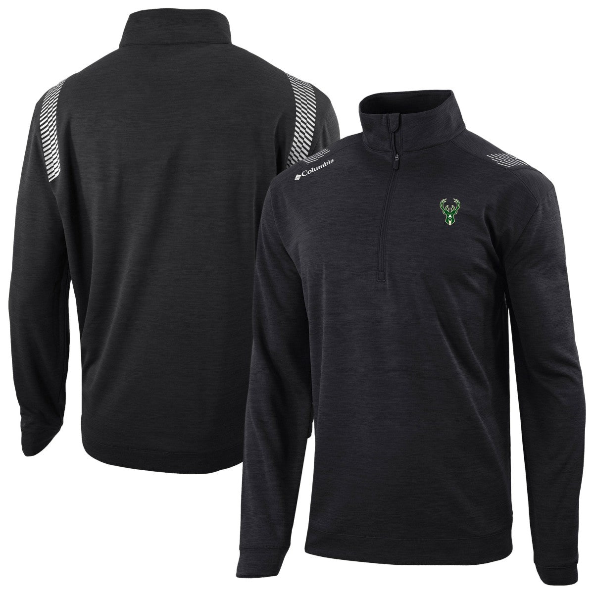 Milwaukee Bucks Oakland Downs Omni-Wick Quarter-Zip Top Black