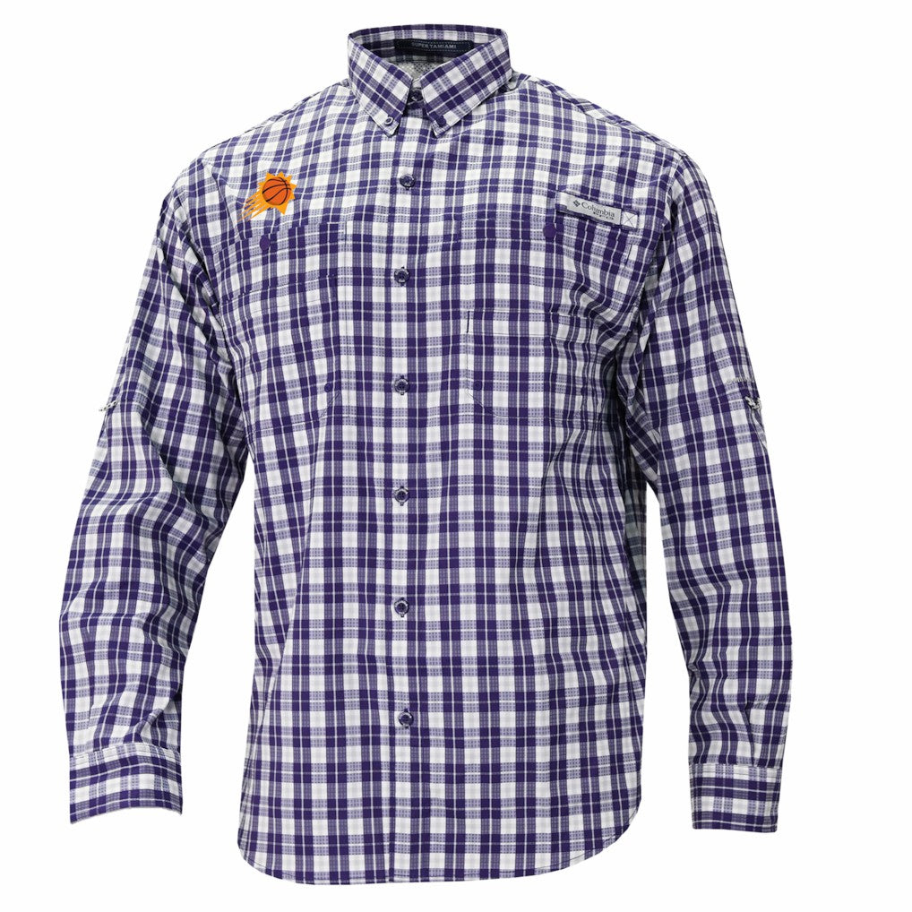 Phoenix Suns Super Tamiami Omni-Shade Long Sleeve Button-Down Shirt Purple