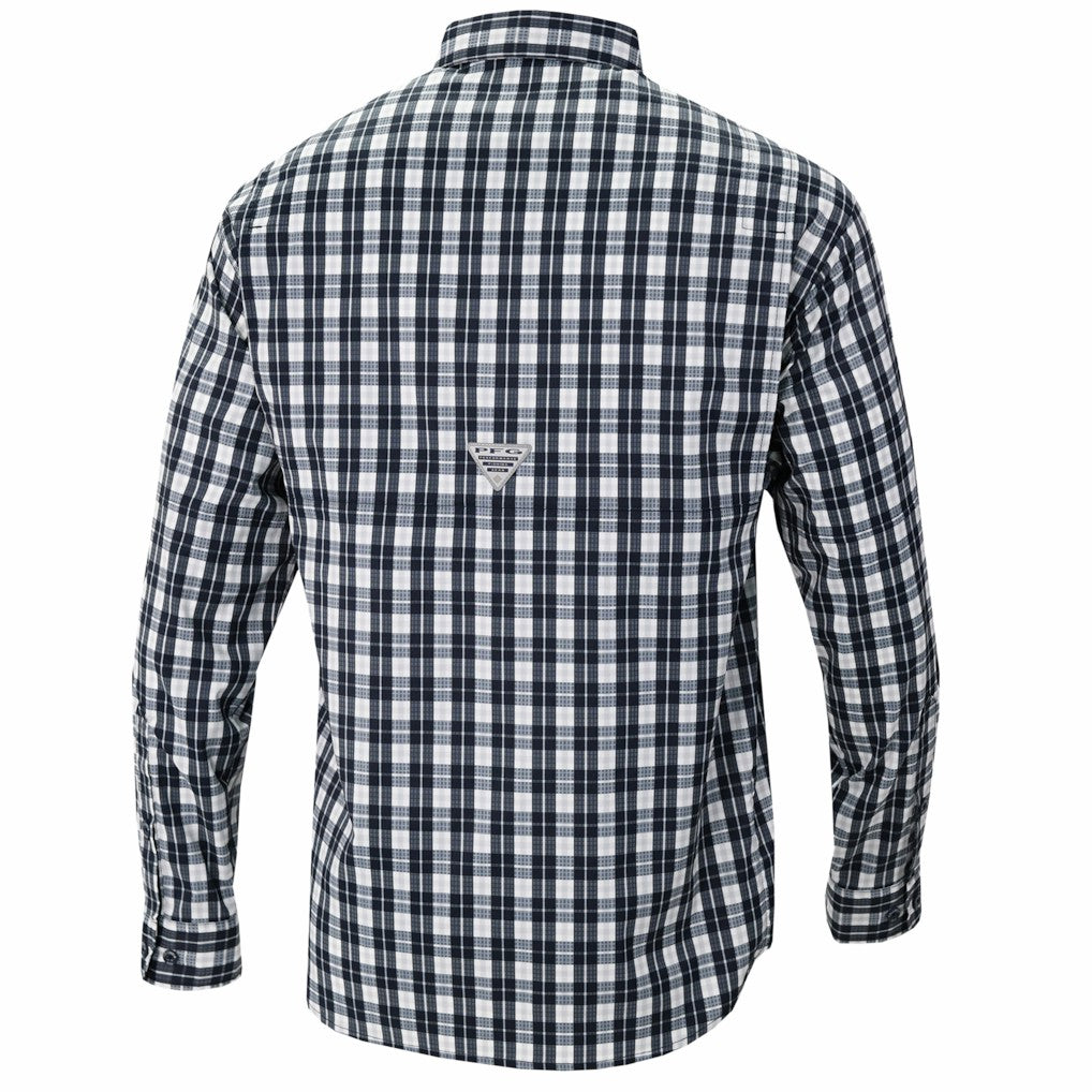 Indiana Pacers Super Tamiami Omni-Shade Long Sleeve Button-Down Shirt Navy