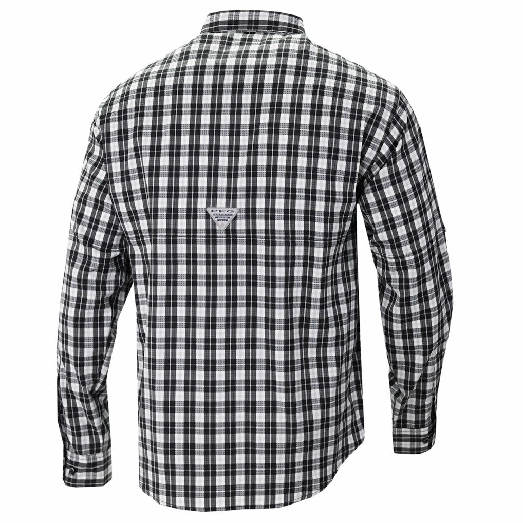 Utah Jazz Super Tamiami Omni-Shade Long Sleeve Button-Down Shirt Black