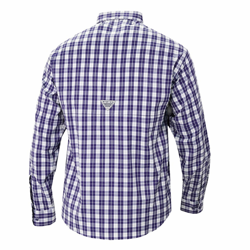 Los Angeles Lakers Super Tamiami Omni-Shade Long Sleeve Button-Down Shirt Purple