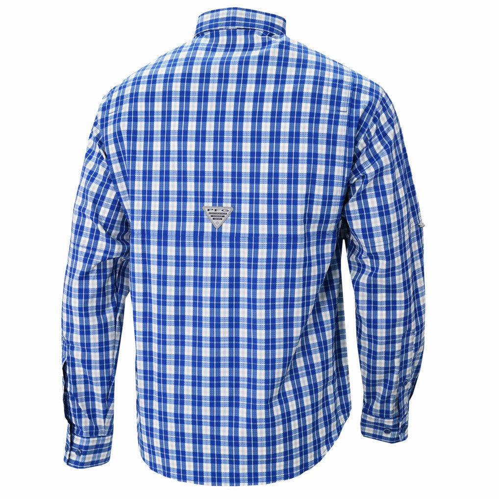 Oklahoma City Thunder Super Tamiami Omni-Shade Long Sleeve Button-Down Shirt Blue