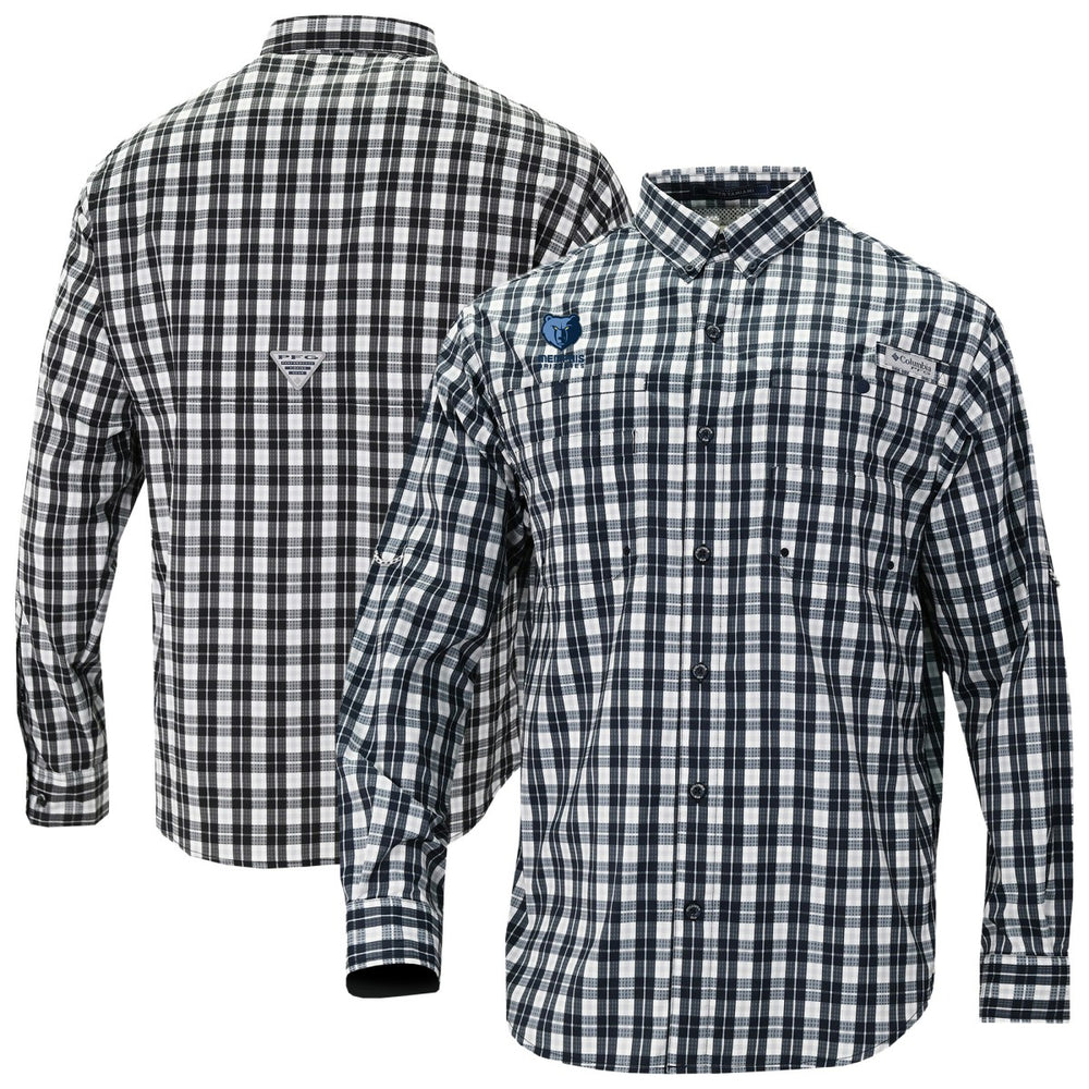 Memphis Grizzlies Super Tamiami Omni-Shade Long Sleeve Button-Down Shirt Navy