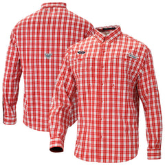 New Orleans Pelicans Super Tamiami Omni-Shade Long Sleeve Button-Down Shirt Red