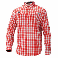 New Orleans Pelicans Super Tamiami Omni-Shade Long Sleeve Button-Down Shirt Red