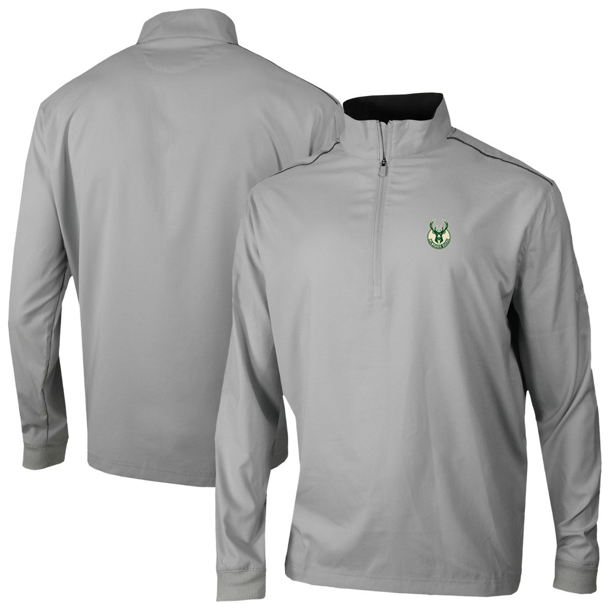 Milwaukee Bucks Omni-Wick Bogey's Paradise Quarter-Zip Top Gray
