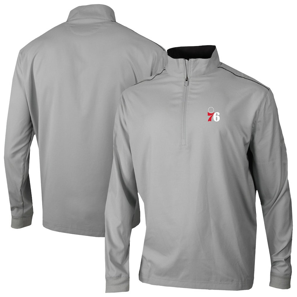 Philadelphia 76ers Omni-Wick Bogey's Paradise Quarter-Zip Top Gray