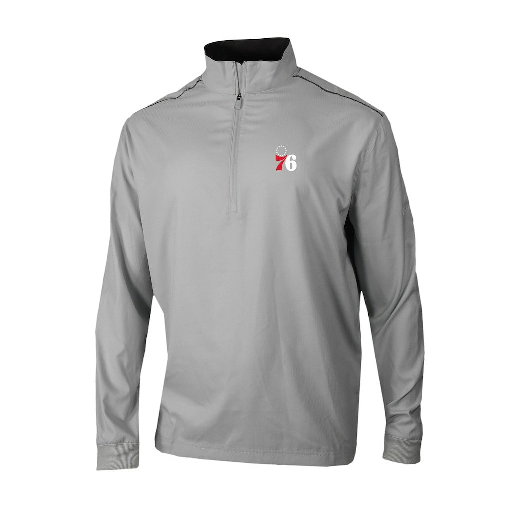 Philadelphia 76ers Omni-Wick Bogey's Paradise Quarter-Zip Top Gray