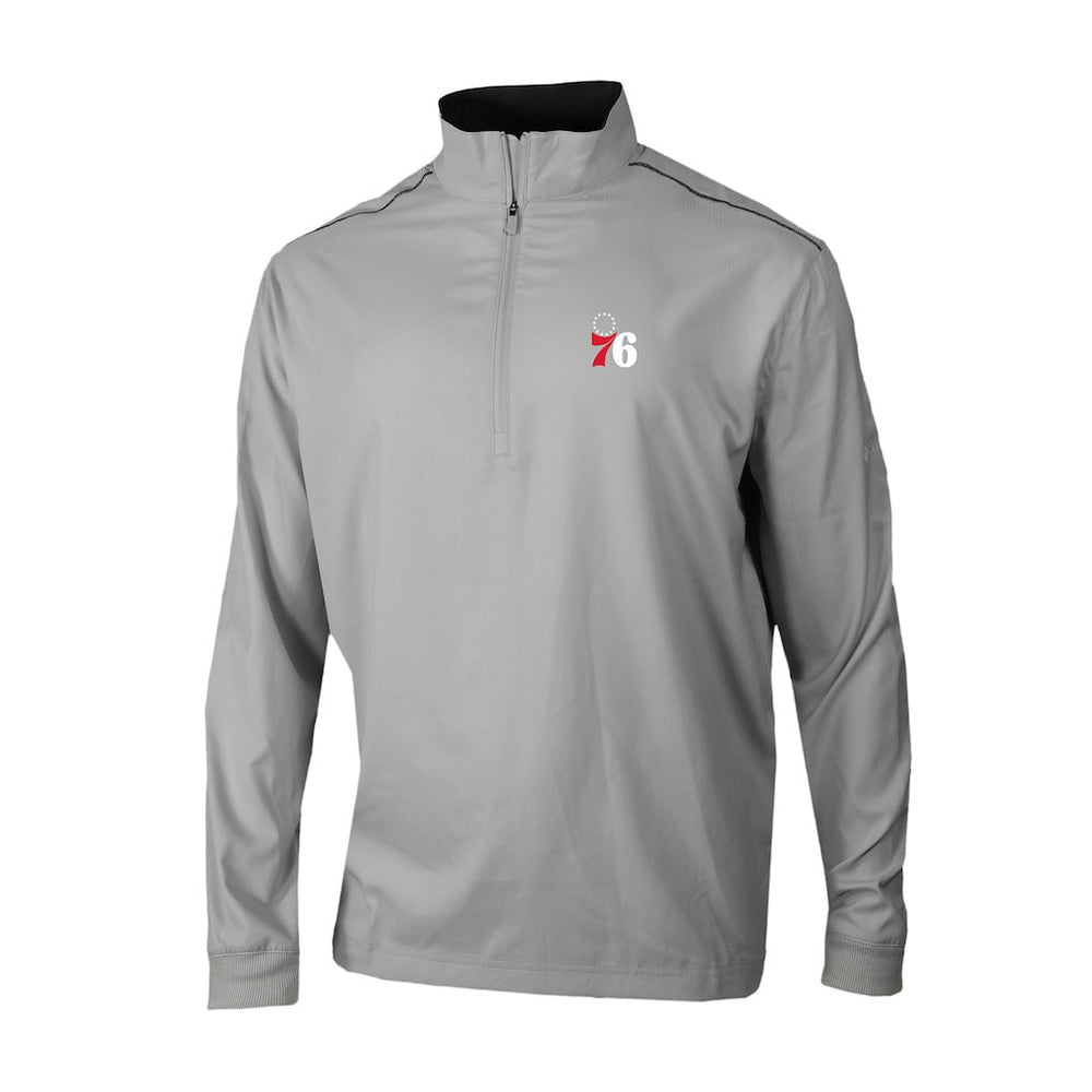 Philadelphia 76ers Omni-Wick Bogey's Paradise Quarter-Zip Top Gray