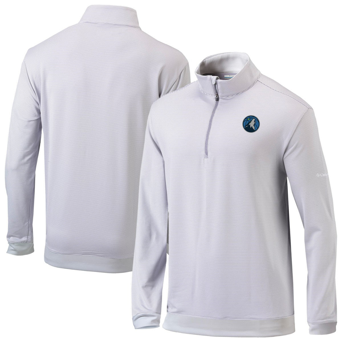 Minnesota Timberwolves Omni-Wick Even Lie Quarter-Zip Top Gray/White