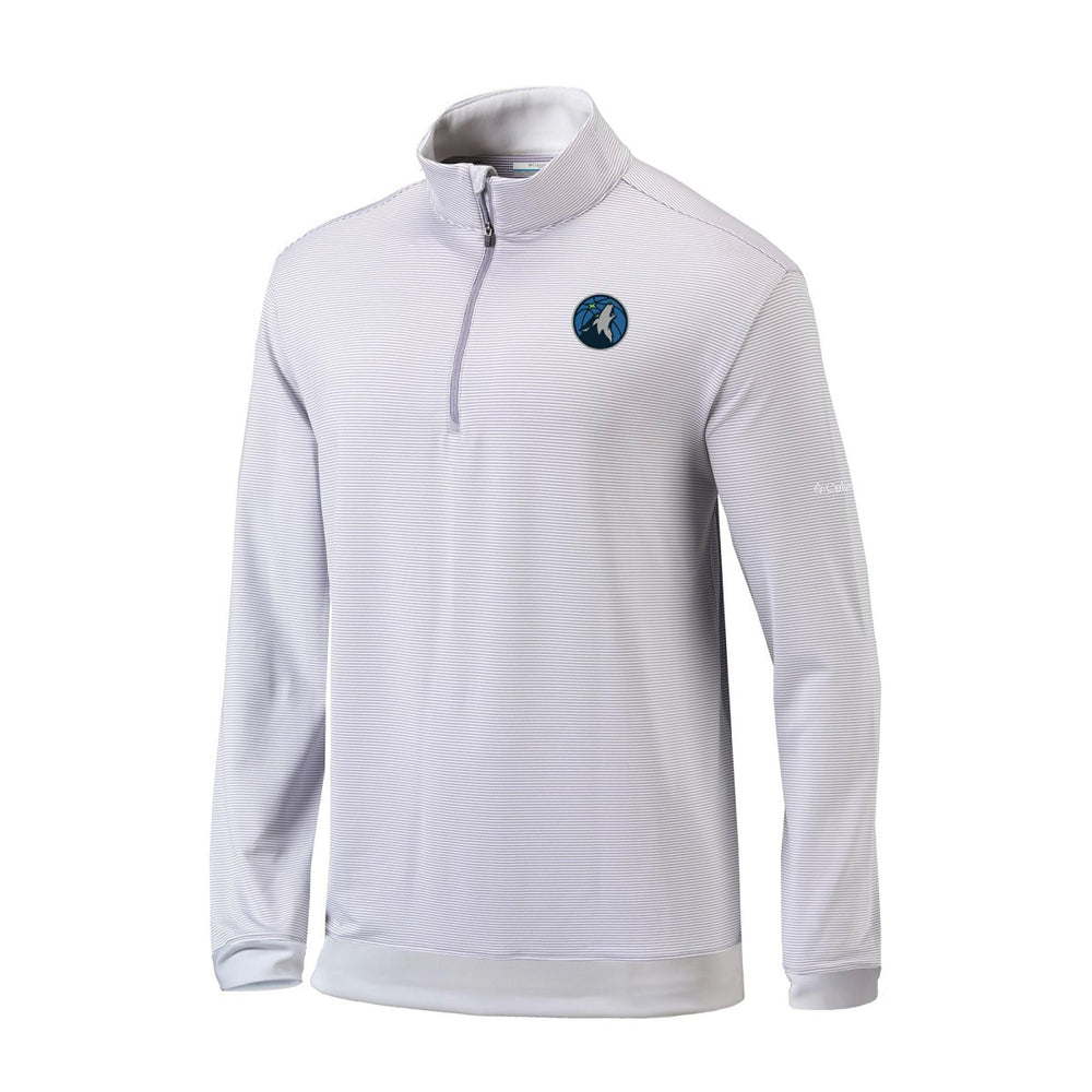 Minnesota Timberwolves Omni-Wick Even Lie Quarter-Zip Top Gray/White