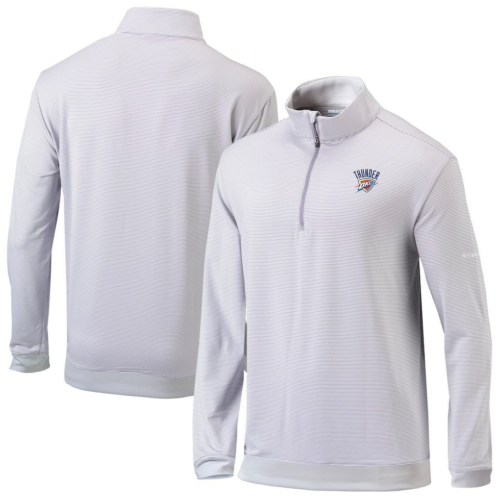 Oklahoma City Thunder Omni-Wick Even Lie Quarter-Zip Top Gray/White