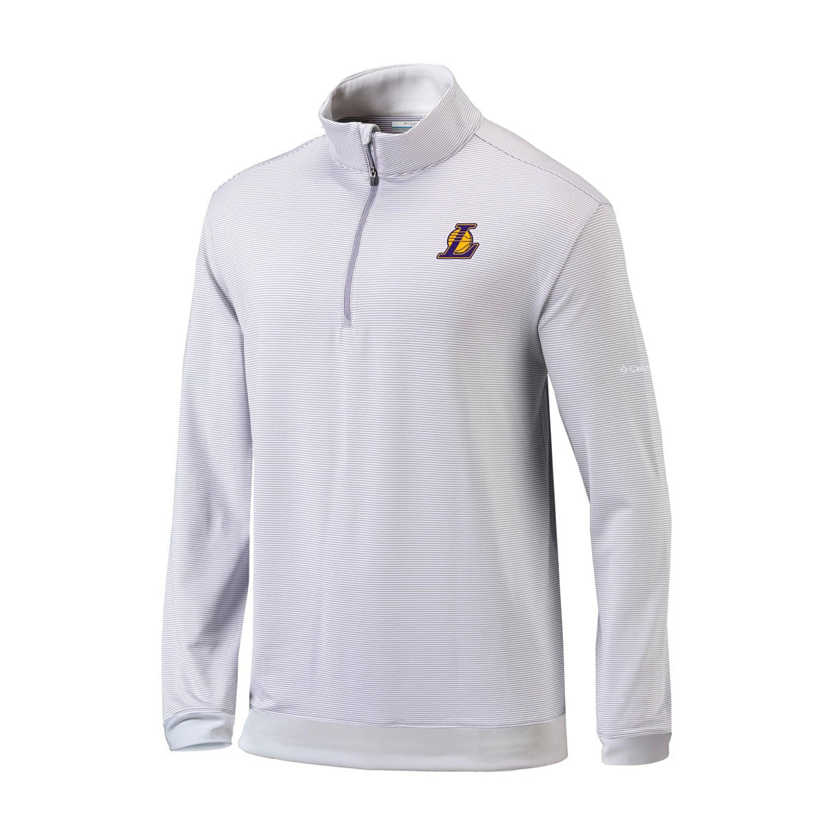 Los Angeles Lakers Omni-Wick Even Lie Quarter-Zip Top Gray/White