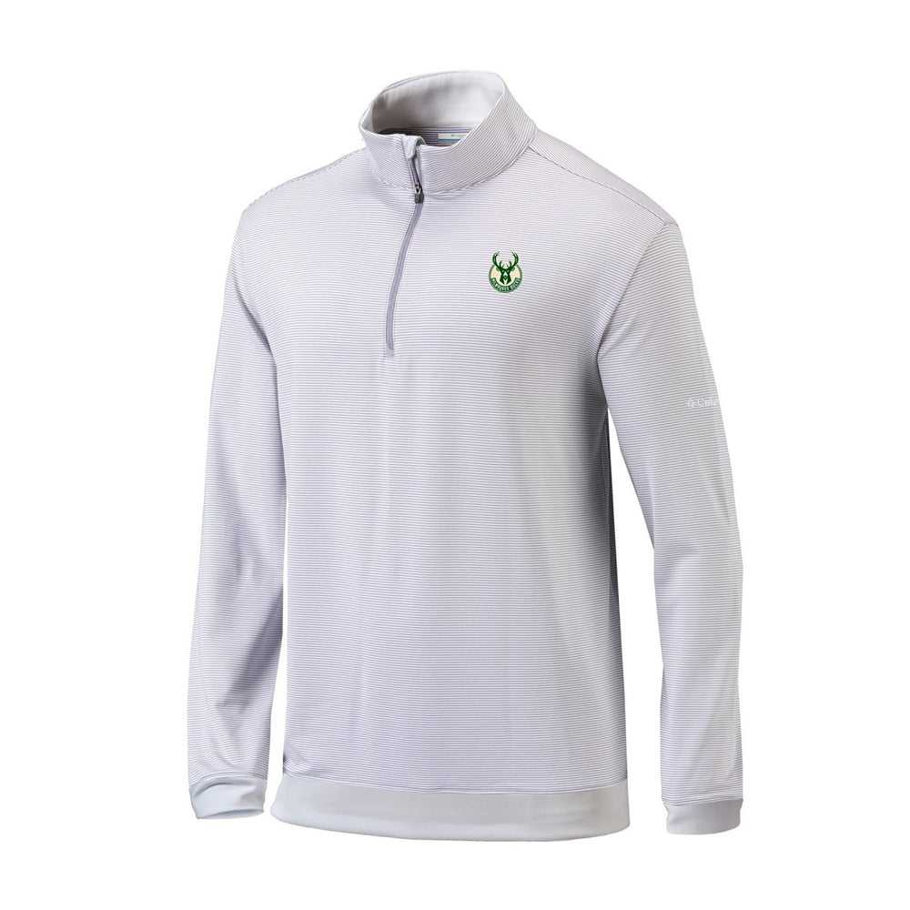 Milwaukee Bucks Omni-Wick Even Lie Quarter-Zip Top Gray/White