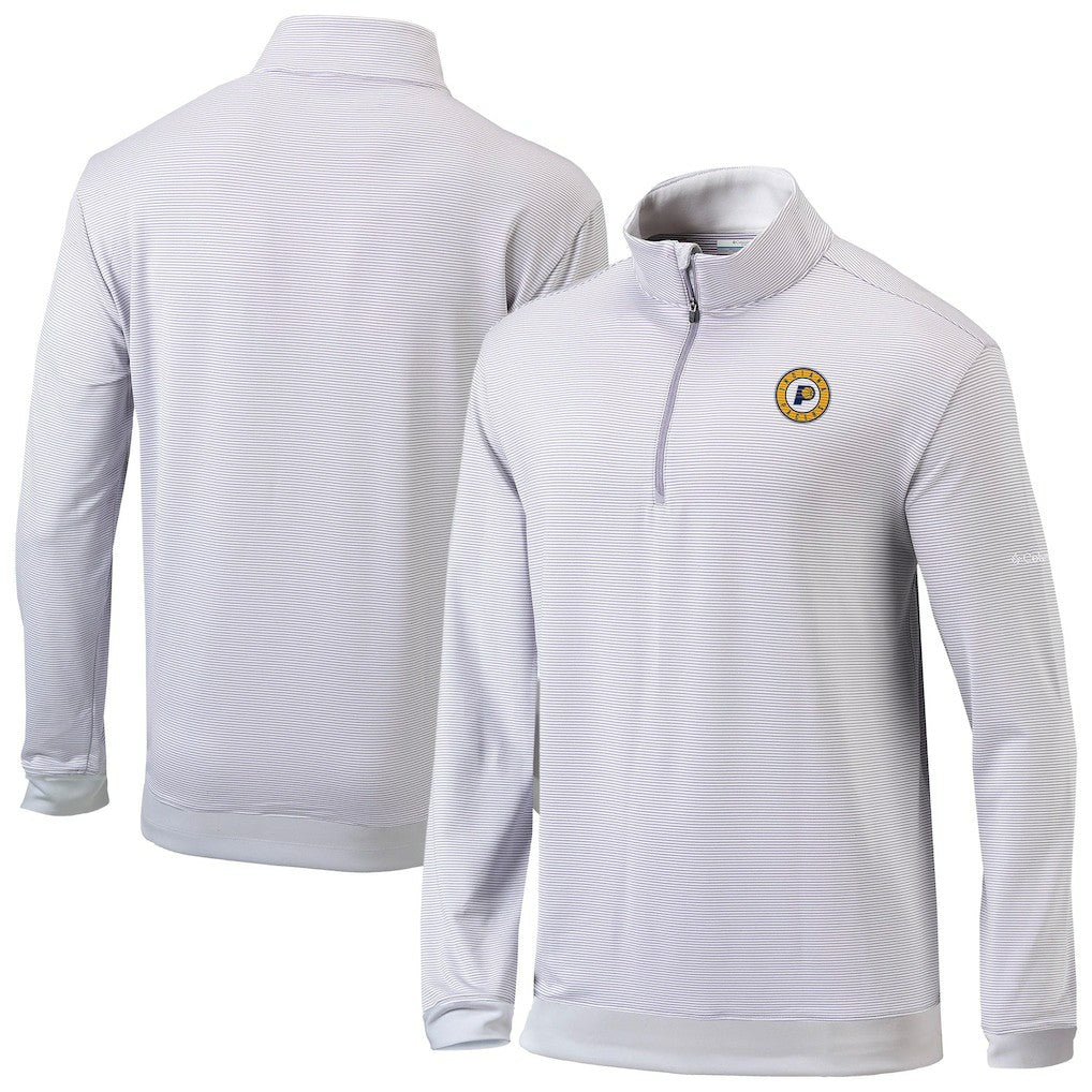 Indiana Pacers Omni-Wick Even Lie Quarter-Zip Top Gray/White