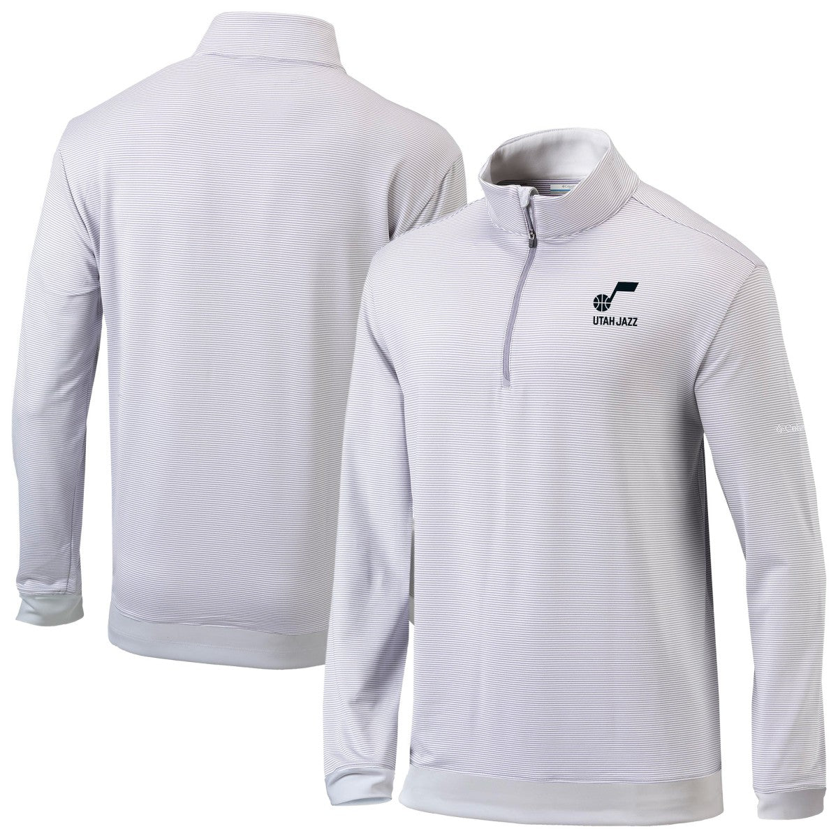 Utah Jazz Omni-Wick Even Lie Quarter-Zip Top Gray/White