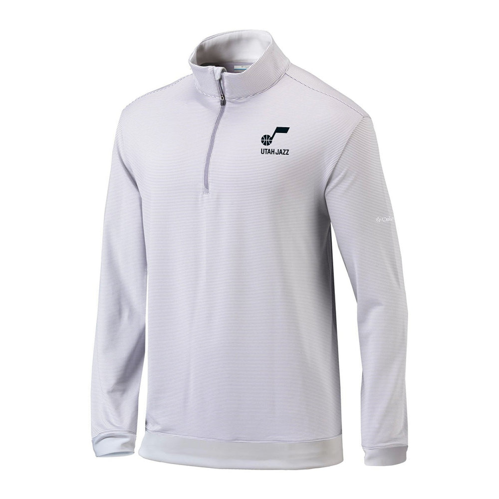Utah Jazz Omni-Wick Even Lie Quarter-Zip Top Gray/White