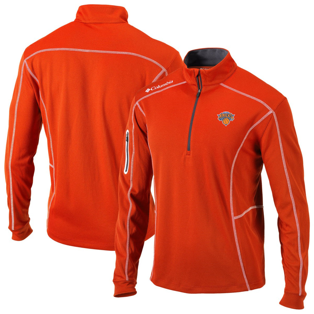 New York Knicks Omni-Wick Shotgun Quarter-Zip Jacket Orange