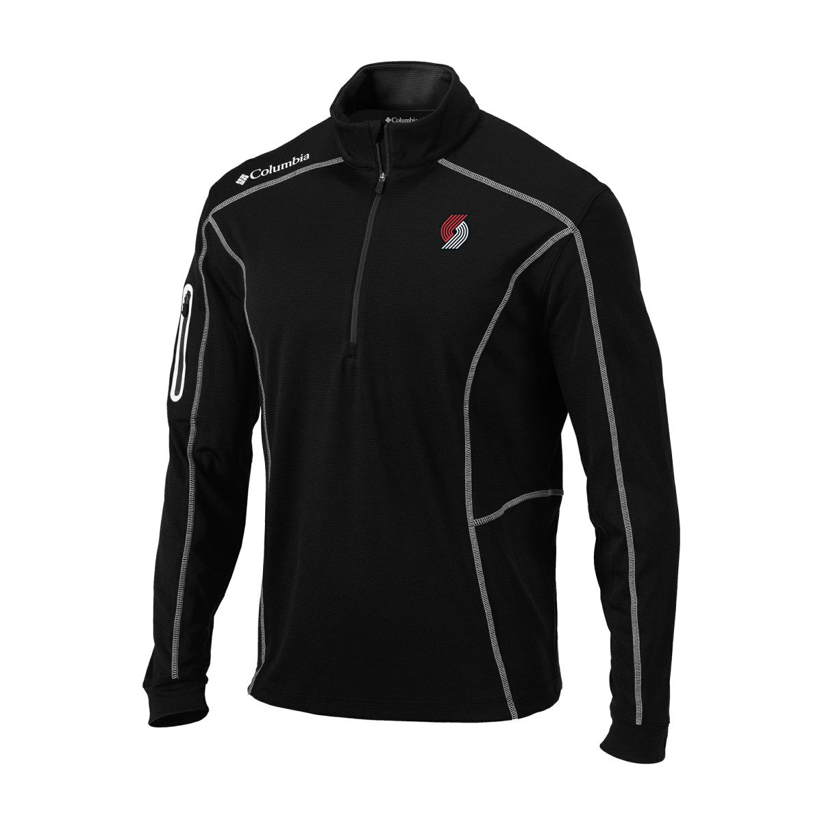 Portland Trail Blazers Omni-Wick Shotgun Quarter-Zip Jacket Black
