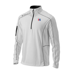 Philadelphia 76ers Omni-Wick Shotgun Quarter-Zip Jacket White