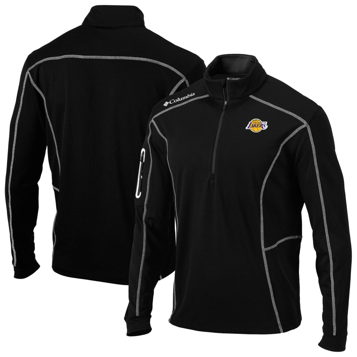Los Angeles Lakers Omni-Wick Shotgun Quarter-Zip Jacket Black