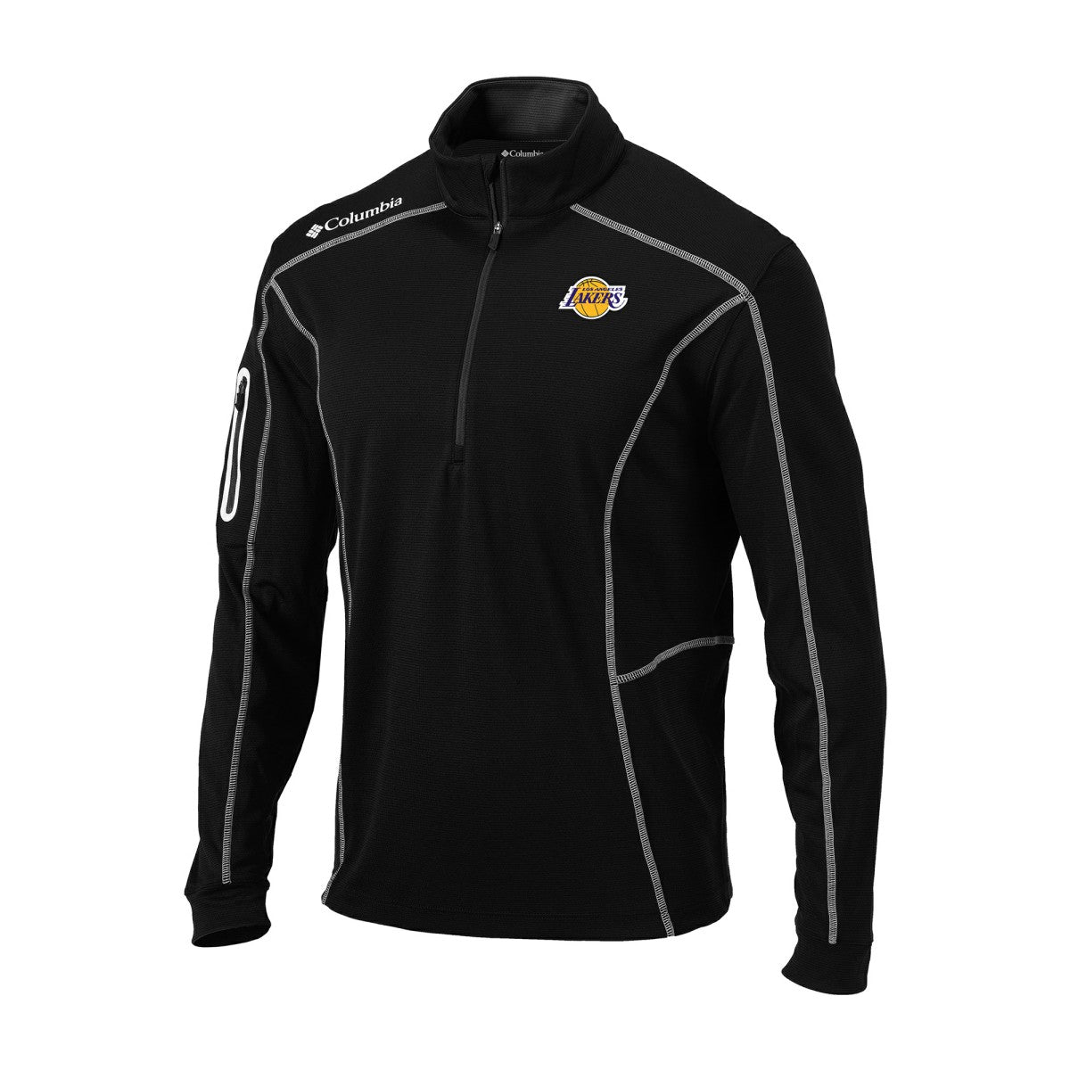 Los Angeles Lakers Omni-Wick Shotgun Quarter-Zip Jacket Black