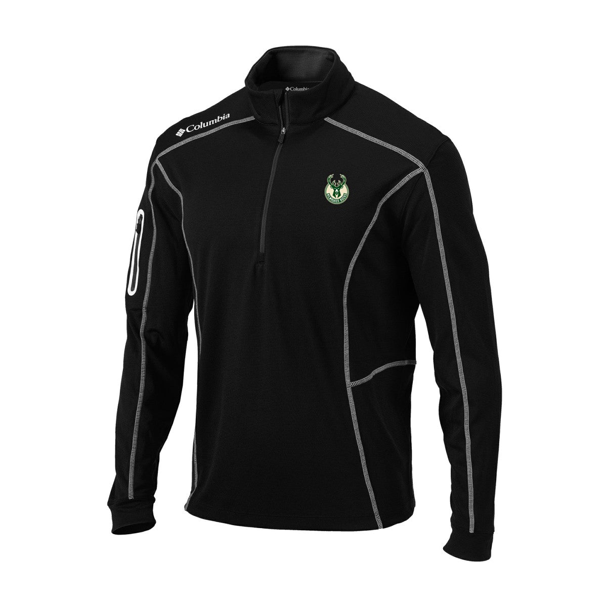 Milwaukee Bucks Omni-Wick Shotgun Quarter-Zip Jacket Black