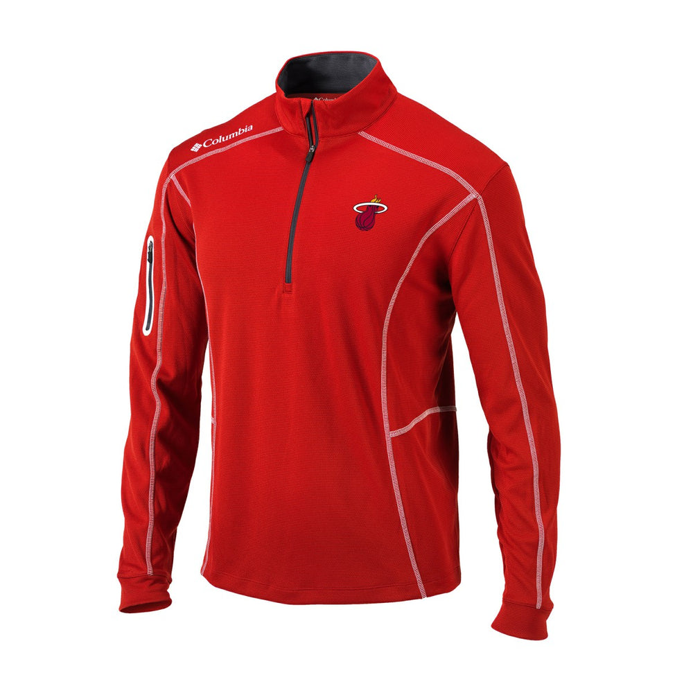 Miami Heat Omni-Wick Shotgun Quarter-Zip Jacket Red