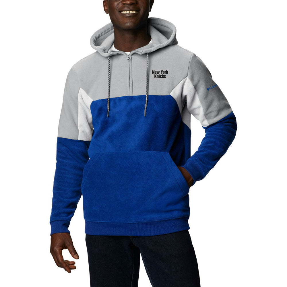 New York Knicks Men's Lodge Quarter-Zip Hoodie Blue