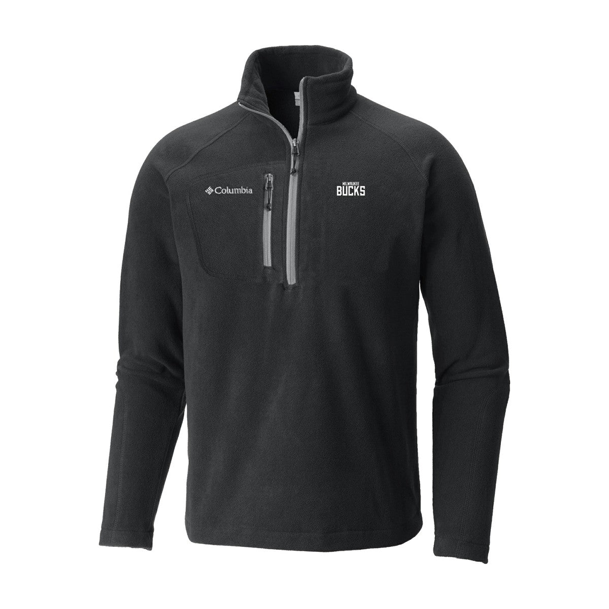 Milwaukee Bucks Fast Trek III Half-Zip Fleece Pullover Black