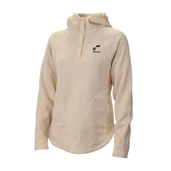 Utah Jazz Women's Sweater Weather Quarter-Snap Hoodie Cream