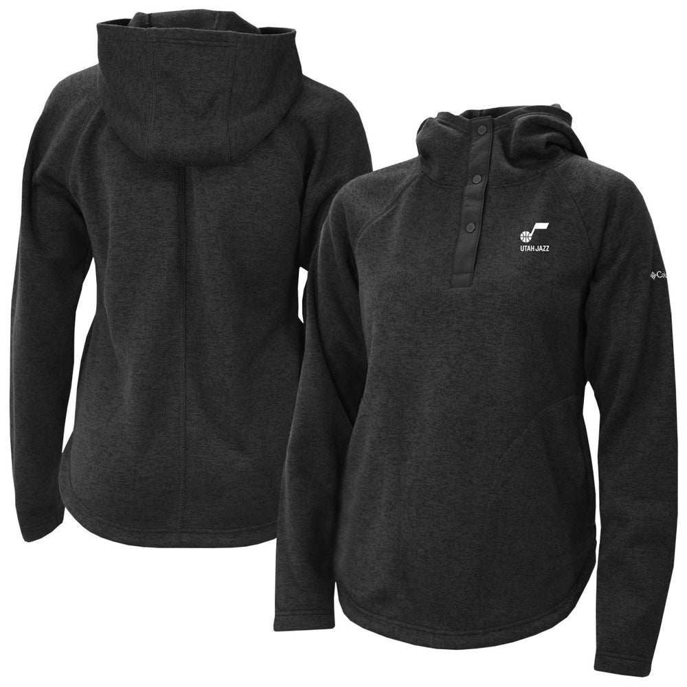 Utah Jazz Women's Sweater Weather Quarter-Snap Hoodie Black