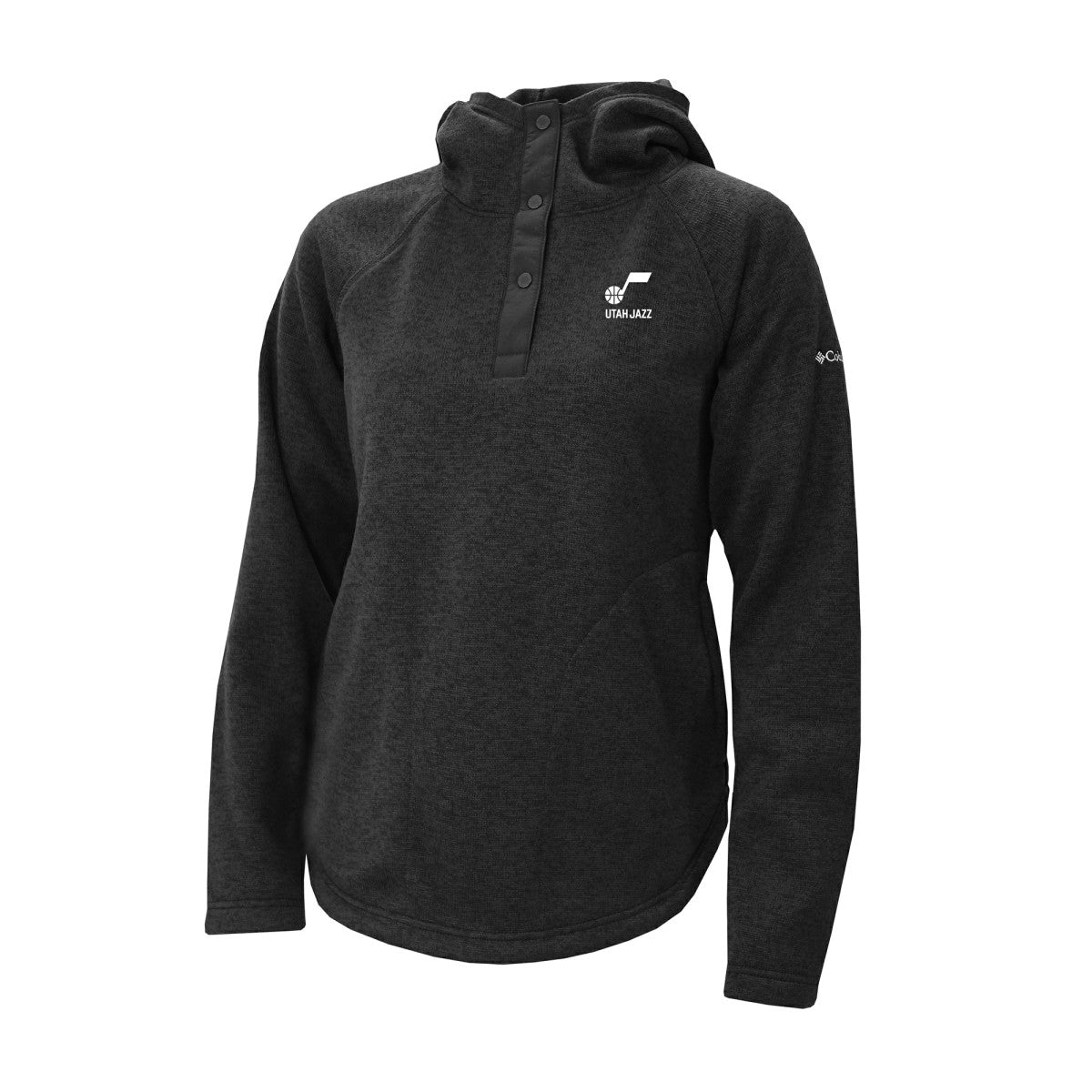 Utah Jazz Women's Sweater Weather Quarter-Snap Hoodie Black