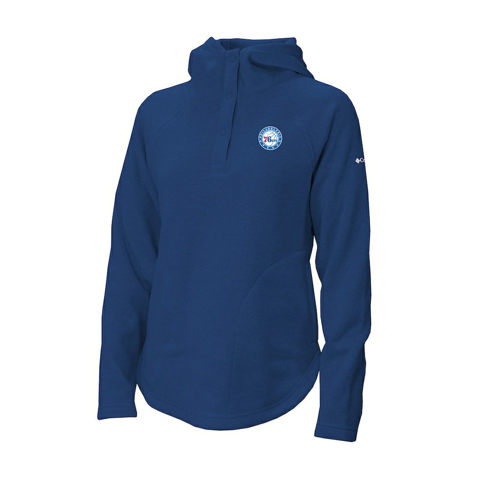 Philadelphia 76ers Women's Sweater Weather Quarter-Snap Hoodie Blue
