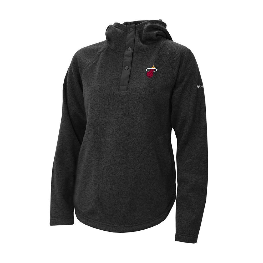 Miami Heat Women's Sweater Weather Quarter-Snap Hoodie Black