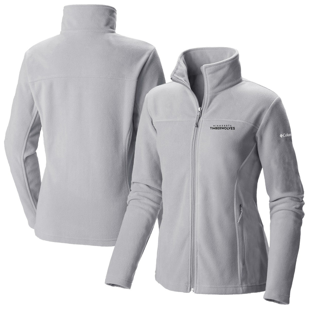 Minnesota Timberwolves Women's Give & Go II Fleece Full-Zip Jacket Gray