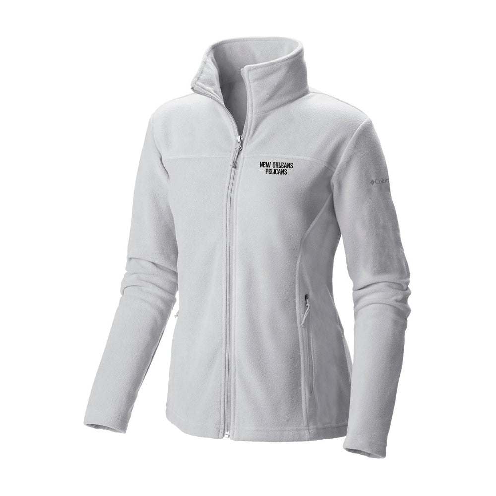 New Orleans Pelicans Women's Give & Go II Fleece Full-Zip Jacket White