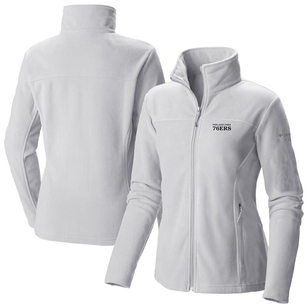 Philadelphia 76ers Women's Give & Go II Fleece Full-Zip Jacket White