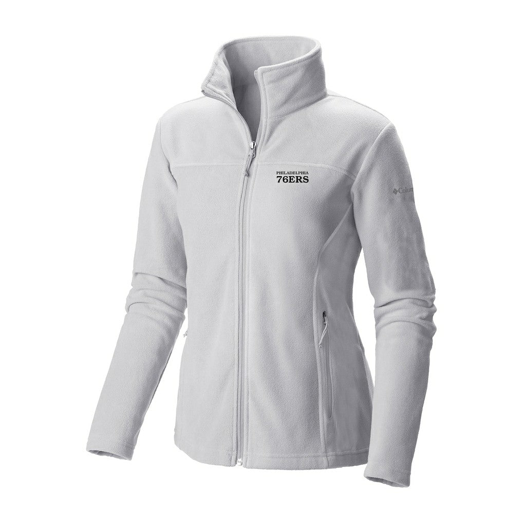 Philadelphia 76ers Women's Give & Go II Fleece Full-Zip Jacket White