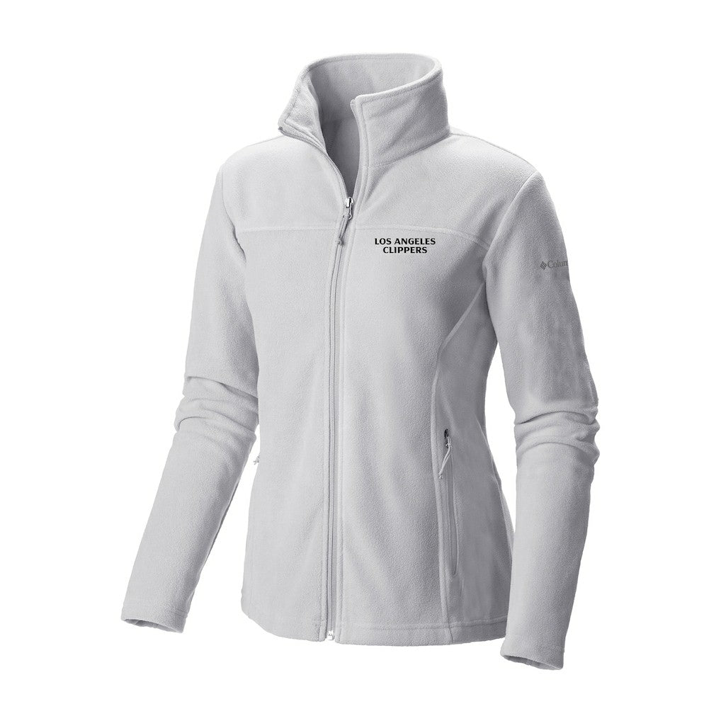 LA Clippers Women's Give & Go II Fleece Full-Zip Jacket White