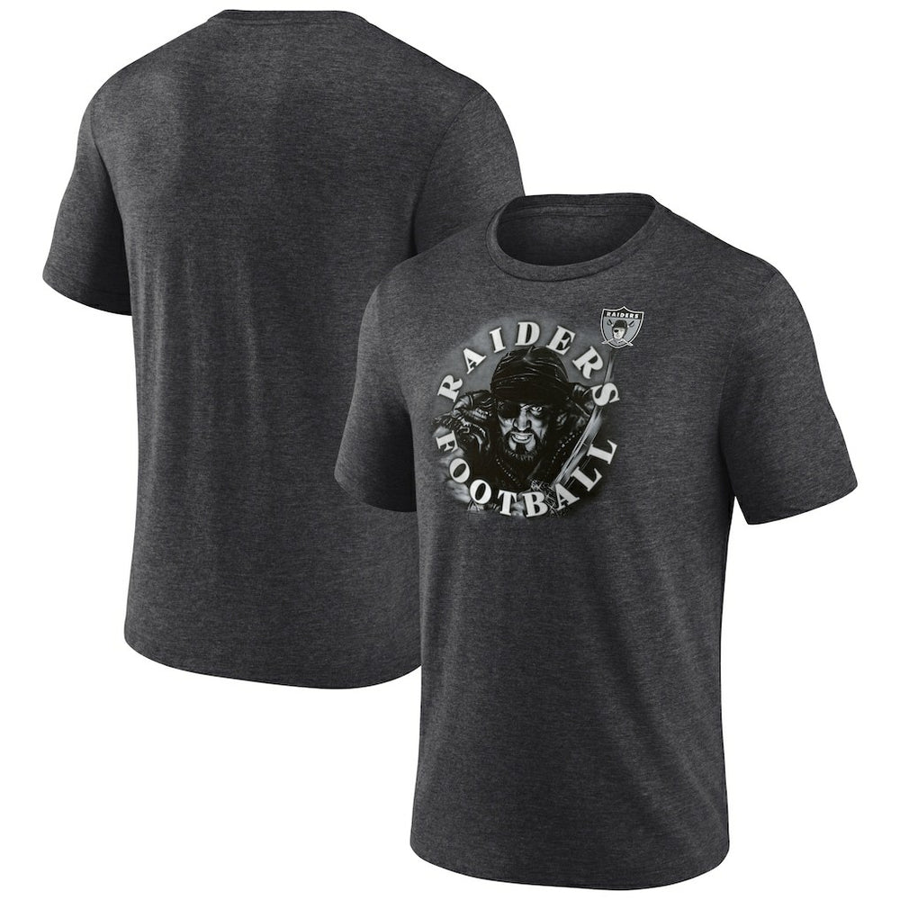 Las Vegas Raiders Sporting Chance Tri-Blend T-Shirt Charcoal