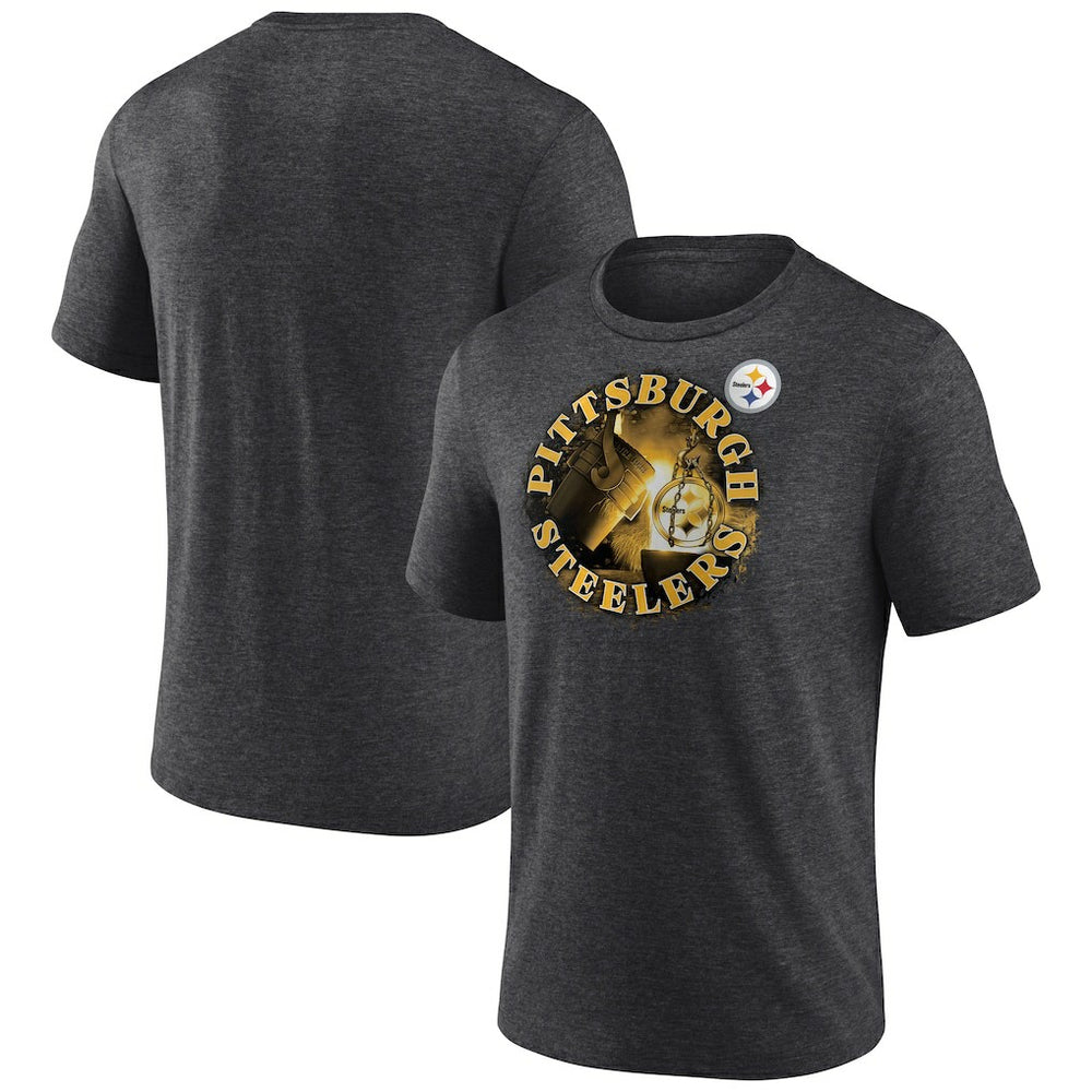 Pittsburgh Steelers Sporting Chance Tri-Blend T-Shirt Charcoal