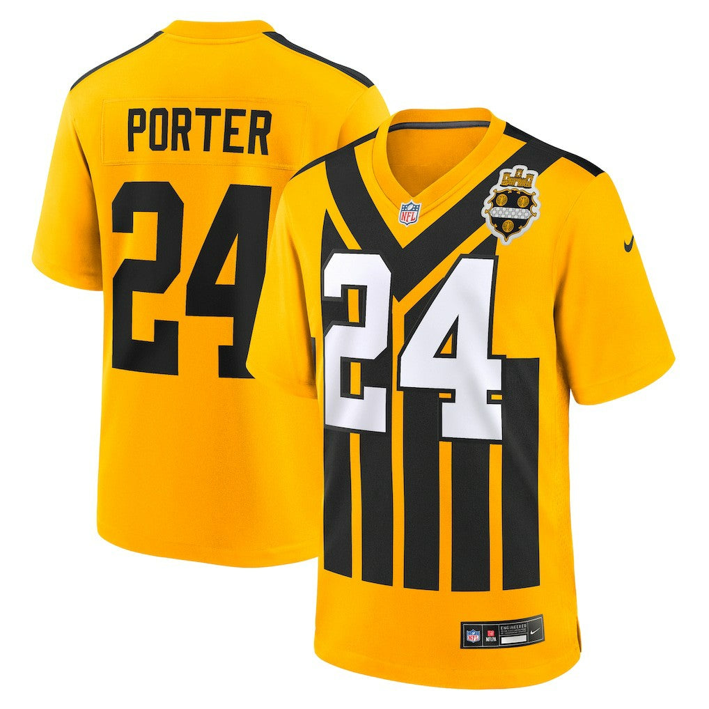 Joey Porter Jr. Pittsburgh Steelers Alternate 1933 Throwback Game Jersey Gold