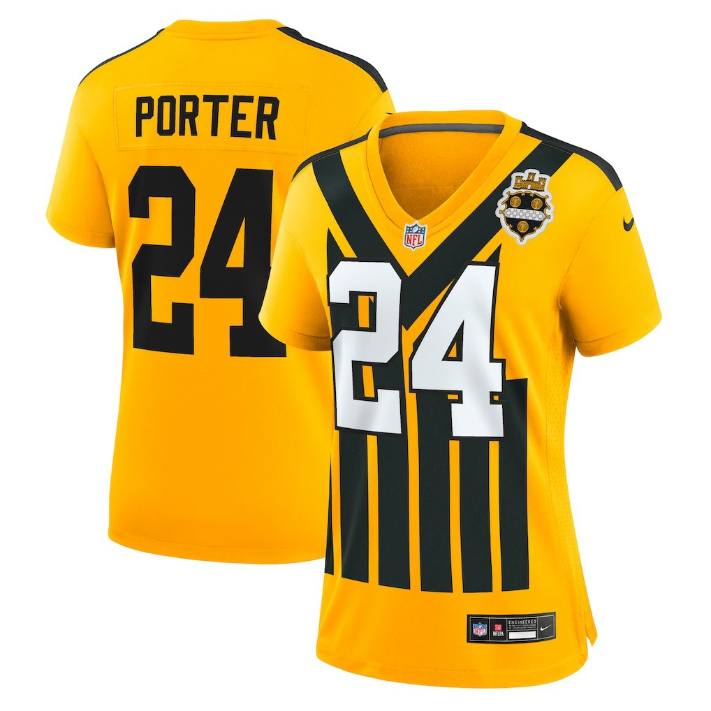 Joey Porter Jr. Pittsburgh Steelers Women's Alternate 1933 Throwback Game Jersey Gold
