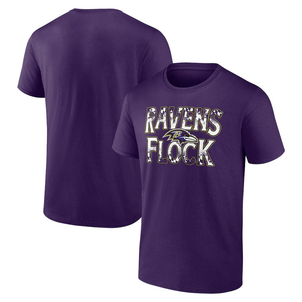 Baltimore Ravens Ravens Flock T-Shirt Purple