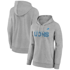 Detroit Lions Women's Check List Pullover Hoodie Gray