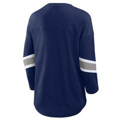 Dallas Cowboys Women's Redzone Bling 3/4-Sleeve T-Shirt Navy