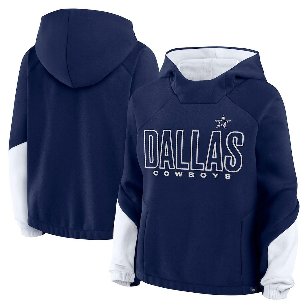 Dallas Cowboys Women's Play Clock Bling Hoodie Navy